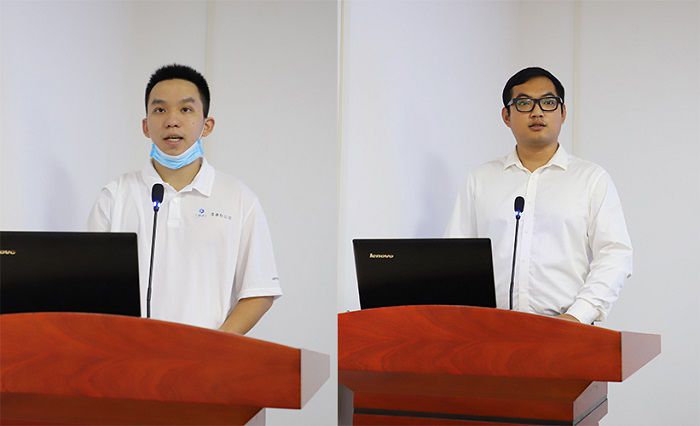 老员工代表讲话。李立云 摄4.JPG